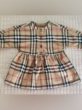 Burberry baby girl nova check dress 3-6 months nwot